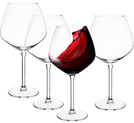 Altom Design Lot de 4 verres à vin rouge XXL rubis 750 ml