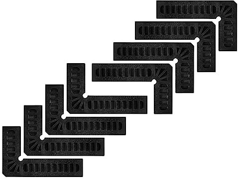 sourcing map 8pcs 90 Degree Positioning Squares 3x2 (80x50mm) Right Angle Corner Clamps Woodworking Tools for Cabinets Picture Frames and Boxes, Black