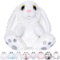My OLi Kuscheltier Hase 20cm Plüsch Hase Stofftier Kuscheltiere Schlappohren Sitzend Kuschelhase Plüschtiere Für Mädchen Kinder Jungen-Weiße Farbe