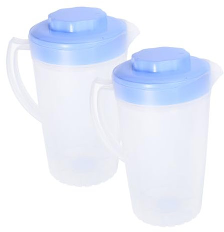 Yardwe 2pcs Large Capacity Cold Water Bottles Fruit Juice Kettle Lids for Juice Container for Fridge