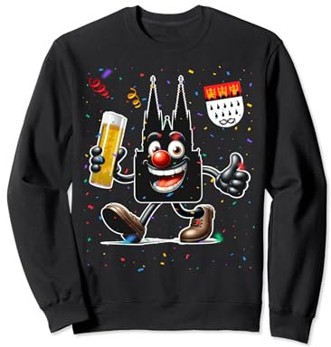 Kölner Dom Kölsch Kölle Alaaf Konfetti Karneval Fashingumzug Sweatshirt