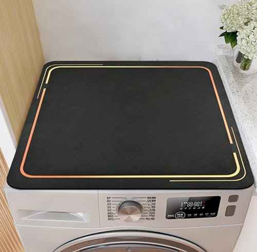 Protector Superior De Lavadora,Fundas Para Lavadoras/Secadora Protector Cubierta Superior,Fundas De Lavadorantideslizantes,Estera Protectora Superior De Lavadora, secadoras B,40x40cm