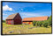 artboxONE Poster mit schwarzem Rahmen 60x40 cm Natur Rote Holzhuser in Schweden - Bild slad bauernhaus Dorf