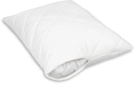 ZOLLNER gesteppter Kissenschutz in 70x80 cm – atmungsaktiver Schonbezug mit Reißverschluss - Baumwollmix - waschbar bis 95°C - Hotelqualität - Oeko Tex® Zertifiziert