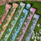 Ningmo Washi Tape Set，6 Rolls Blumen PET Wide Washi Tapes Transparent Sticker für Scrapbooking， Journaling，Bullet Journals, Planner，Mobile phones, photo albums DIY (02)