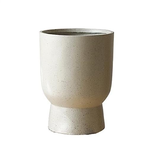 asdchZen Flower Planter Pot Floor Plant Pots Cement Goblet Shape Planters Large Simple Solid Color Green Plants Floriculture Flower Pots For Bedroom/Study/Living Room Planter Pots For Plants