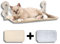e-ki. Cama Gato Ventana con Ventosas Fuertes – Hamaca Gato Ventana | 2 Fundas Lavables (Invierno & Verano) | Soporta 18kg | Instalación sin Cuerdas | 52x30cm