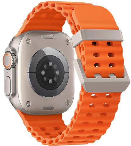 Bracelet Sport Compatible avec Apple Watch Ultra 2/Ultra 49mm 46mm 45/44/42mm(Series 3 2 1) Hommes Femmes, Bracelets Souples en Silicone Imperméable Respirant pour iWatch 10 9 SE 8 7 6 5 4, 6 pièces