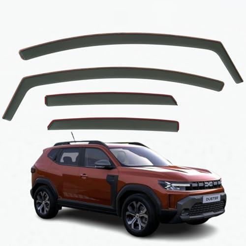 Set mit 4 Windabweisern, kompatibel mit Dacia Duster MK3 2024 2025 2026 Modellen.