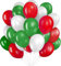 Weihnachten Luftballons Weihnachten Deko 60 Stück Rot Grün und Weiß Ballons weihnachten dekorieren Latexballon 12 Zoll für Christmas Deko Weihnachtsdekoration Supplies Neujahrsdekoration