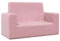 Brokky 4104801 Divano per Bambini 2 Posti Rosa in Morbido Peluche Divano Letto con Seduta Imbottita,Mobile da Soggiorno Salotto Stanza Ospiti Arredamento per Riposo