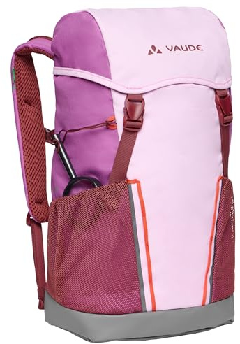 VAUDE Kinderrucksack Mädchen Puck - komfortabler Wanderrucksack Kinder 10L, Wetterfester Schulrucksack mit Regenhülle & Lupe, viel Stauraum - raspberry, Mittelgroße | Komfortabler Wanderrucksack Kinder 10L – Wetterfester Schul- oder Kindergartenrucksack mit Regenhülle & Lupe – viel Stauraum