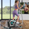 Crosstrainer für Zuhause mit APP, 3-in-1-Crosstrainer mit 16 stufiger Widerstand,LCD Monitor, Wasserflaschen-und Gerätehalter, 6KG Schwungrad,Belastbar Bis 287LBS,Aerobic-Ellipsentrainer
