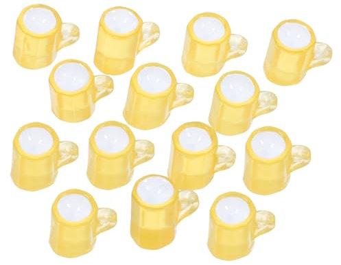 Gogogmee 20 Stück Miniaturisierte Bierbecher Resin Dekoration für Puppenhaus und Szenengestaltung Mini Bierbecher für Party Fotorequisiten