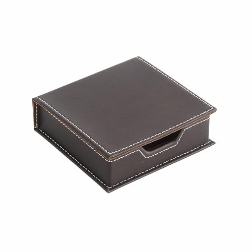 Klebezettelhalter aus Leder, Notizblock, Organizer für Schreibtisch, Zuhause, Büro, Bücher, Notizbuch (braun)