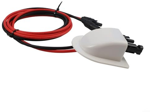 Durability-Focused Solar Dual Cable Entry System for Use with RV Roof Solar Kits and Yacht Solar Mounts (White)