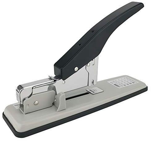 D.RECT 105004 377Heavy-Duty Heftgerät – Robustes Büroheftgerät für bis zu 100 Blatt – Metallmechanik, für verschiedene Heftklammergrößen - Tacker - Ideales Büromaterial für den Lehrer, für die Firma