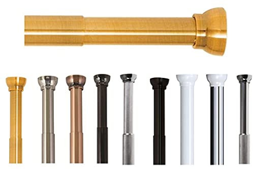 Spirella Teleskopstange Kreta | Duschvorhangstange ohne Bohren | Spannstange, durch Drehen verstellbar, sicherer Halt | als Duschstange, Kleiderstange | Gold 75-125 cm, Or