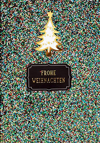 Perleberg außergewöhnliche Weihnachtskarte mit Umschlag - hochwertige Weihnachtspostkarte mit liebevoll gestalteten Motiv - Karte Weihnachten für schöne Weihnachtsgrüße - Grußkarte