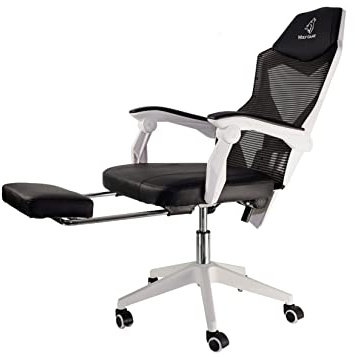 WolfGame Racing Gamer Chaise de gaming de bureau et de bureau avec repose-pieds amovible Gaming Chair, verrouillage pour le dossier, nylon