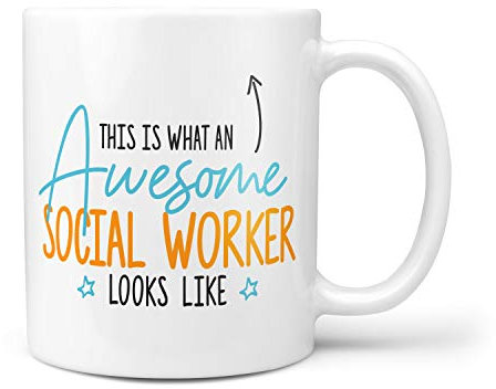 This is What an Awesome Social Worker Looks Like Gift Present Christmas Birthday 10oz Ceramic Mug