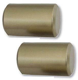 prodecoshop Endstück für Gardinenstangen u. Vorhangstangen Ø 20 mm, 2 Stück (Messing matt)