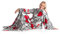 Kanguru la coperta con le maniche Hello kitty Fleecedecke, Polyester, PINKE MIT AERMELN, 140x180 cm