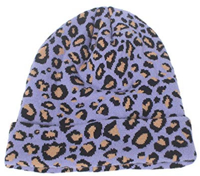 VALICLUD Leopard Strickmütze Damen - Warme Wintermütze Aus Wolle Für Frauen - Beanie Hut Für Herbst Und Winter - Modeaccessoire Für Drinnen Und Draußen