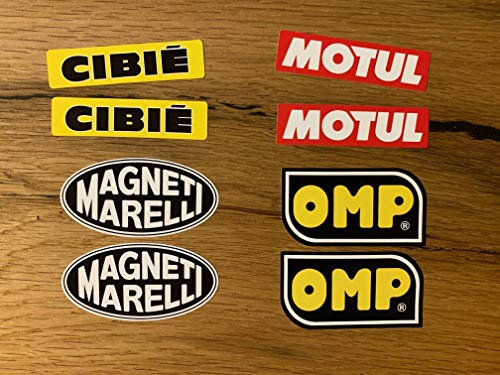 24/7stickers MG660 / 8X Youngtimer Aufkleber - 6,5 cm Vintage Oldtimer Rennsport Sticker Oldschool Racing Offroad Modellbau 1:8 1:10 Auto