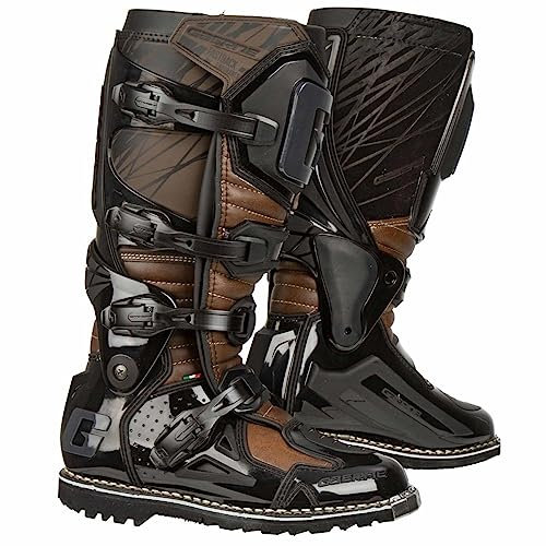 Gaerne Stivali da Motocross Fastback Endurance Enduro - Nero/Marrone, Nero , 44 EU