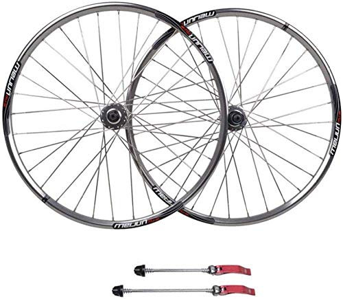 LSRRYD Radsport Laufradsatz Fahrrad Laufradsatz Silber 26inch MTB Fahrrad-Doppelwand-Leichtmetallfelge Schnelle Veröffentlichung Scheibenbremse 32H 7 8 9 Geschwindigkeit