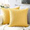 Artscope 2er Set Kissenbezug Einfarbig Wurfkissenbezug, Leinen Kissenbezüge Moderne Dekokissen Kissenhülle Set Kissen Fall für Sofa Auto Schlafzimmer Zuhause Dekor 50x50cm Gelb