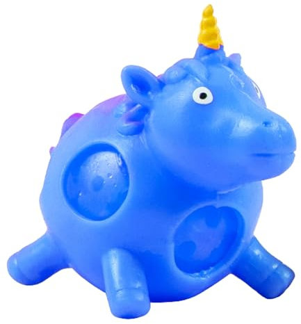 SRV Hub® Kids Squish Unicornio, bola de cristal con cuentas, divertido juguete de liberación de estrés con relleno de calcetín para los amantes de los animales niños 3+años (unicornio Squeeze Toy
