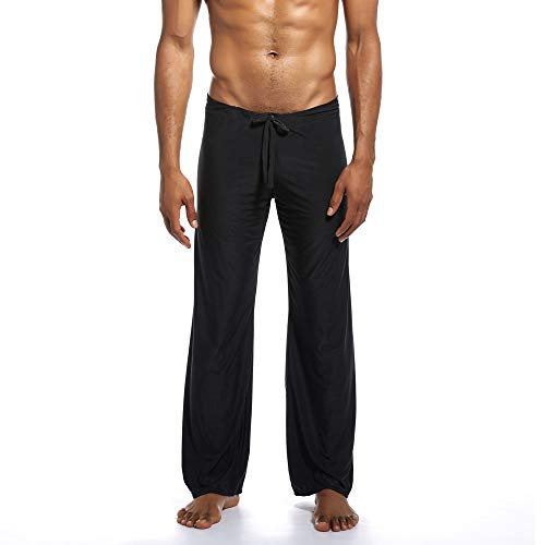 Ni_ka Pantalon Yoga Homme Taille Elastique LéGer Airness Pantalons Droit Ample Et Confortable Mens Pants Jogging Trenning Sweatpants Noir Gris Taille S à XL