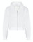 noTrash2003 Damen Hooded Full-Zip Sweatjacke Sweatshirt Hoodie mit Reissverschluss Cropped Abgeschnitten Bolero Style XXS-XL in 5 Farben (M, Weiss)