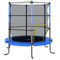 vidaXL Trampolin mit Sicherheitsnetz Rund 140x160 cm Blau