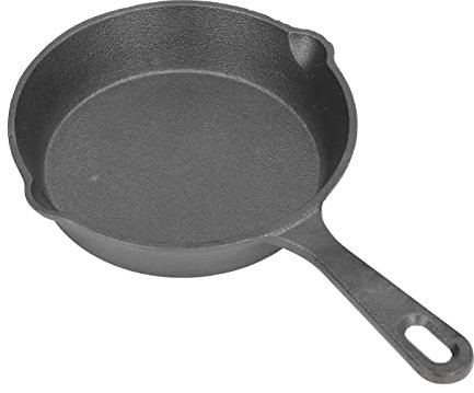 HERCHR 14cm Mini Cast Iron Skillet, Camping Skillet, Pre Seasoned Cast Iron Omlette Pans, Camping Indoor and Outdoor Cooking