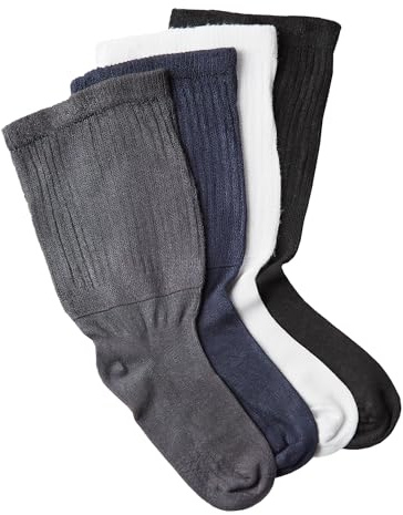 Pack of 3 Extra-wide Diabetic Socks Ladies’ or Men’s Sizes (Mens, White)
