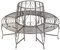 TecTake Banc de Jardin Circulaire Banquette Ronde Extérieur Banc de pourtour d’Arbre Métal 164 x 164 x 89 cm - Anthracite