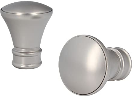 Sento Metall Gardinenstangen Zubehör für Ø 16 mm in Chrom Matt, 2x Endstücke, Ø 16mm, 2x Endstücke Pryma