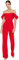 Trendyol Tuta da Donna Tinta Unita Salopette, Rosso, 68