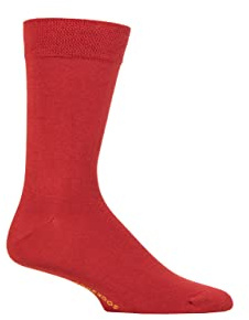 SockShop Mens Colour Burst Plain Bamboo Socks with Smooth Toe Seams Pack of 1 Diamonds and Rust 12-14