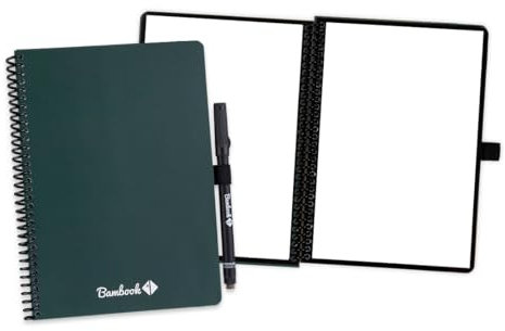 BAMBOOK Colourful Notizbuch - Forest - A5 - Blanko, Wiederverwendbares Notizbuch, Notizblock, Reusable Notebook