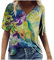 T Shirt Donna Firmate Manica Corta Sportiva Estiva Tshirt Casual Scollo V Cotone Magliette Curvy T-Shirt Camicia Blusa Firmate Basic Top Elegante Fantasia