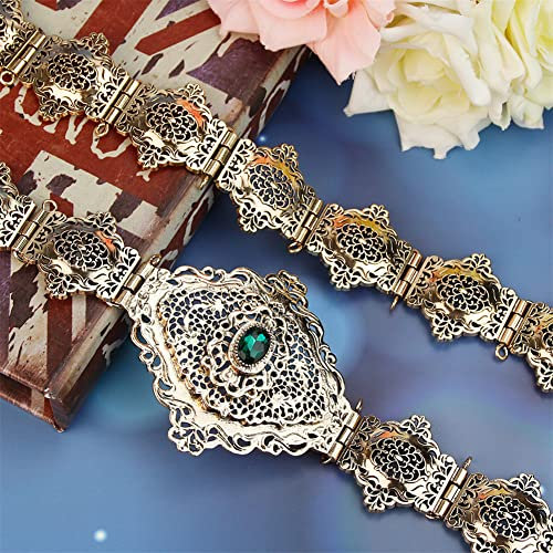 Damen Bronze Algerien Gürtel Marokko Kaftan Gürtel Braut Hochzeit Schmuck Traditionelle Abaya Taillenkette