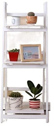 Pflanzenregal Blumentreppe Blumenständer Moderner Massivholz-Blumenständer, Klappbarer Boden-Pflanzgefäßhalter, Pflanzenständer, Balkon, Garten Pflanzenständer Blumenregal Blumenbank ( Blue : Blanc ,