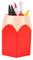 MOFIC Pen Pot, Plastic Pencil Shaped Pen Holder Pencil Storage Organizer for desk,Creative Pencil Holders Pencil Pot, Stationery Storage Organizer Desk Tidy Container (Red)