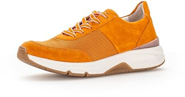 Gabor Damen Low-Top Sneaker, Frauen Halbschuhe,Wechselfußbett,Laufschuhe,schnürschuhe,schnürer,Plateausohle,Mandarine,37 EU / 4 UK