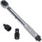 3/8in Drive Torque Wrench with 1/4in + 1/2in Impact Adaptors 19Nm – 110Nm