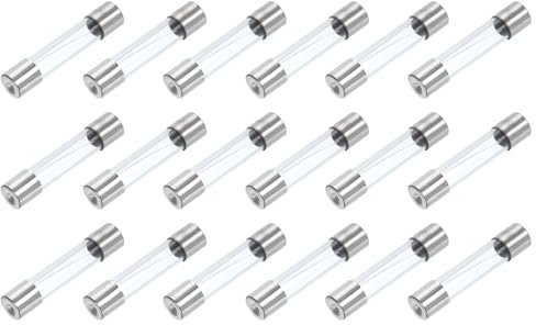 QUARKZMAN 18 Stück Glassicherung 6 x 30mm, 10A Schnellschlag Auslösecharakteristik 250V Sicherung für Leiterplatten Elektronische Geräte Haushaltsgeräte